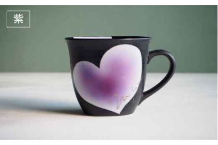 【波佐見焼】mignon ハート マグカップ 2個セット 食器 皿 【紫明窯・作家はな】【陶藤】 [BE12]  波佐見焼