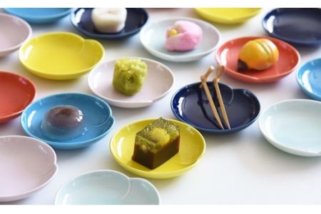 【波佐見焼】イロトリドリ桃皿6枚セット 食器 皿 【natural69】 [QA66] 波佐見焼