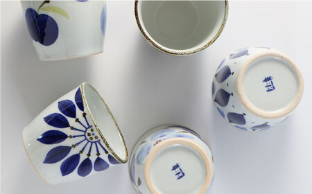 【波佐見焼】藍の器 マルチカップ 5個セット【福田陶器店】【翔芳窯】 [PA30] 波佐見焼