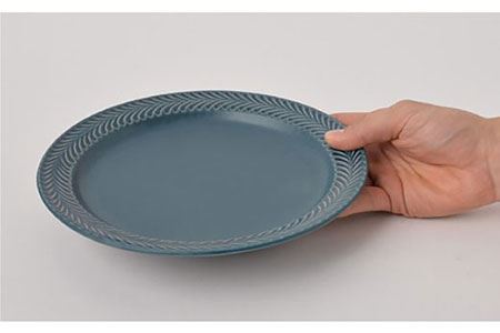 【波佐見焼】ローズマリー(デニム)8寸 プレート 5枚セット 食器 皿 【福田陶器店】 [PA207]  波佐見焼