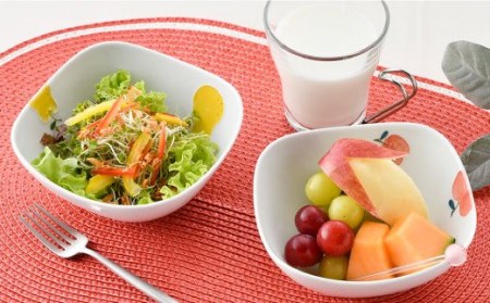 【波佐見焼】ラフランス・りんご 正角 ボウル セット 食器 皿 【松幸陶芸】 [HB26] 波佐見焼