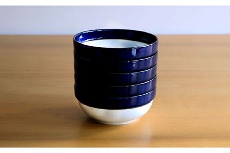 【白山陶器】【ロングライフデザイン】マルティブルー 5号ボール 5枚セット 食器 皿 【波佐見焼】 [TA103]