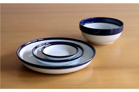 【白山陶器】【ロングライフデザイン】マルティブルー 5号ボール 5枚セット 食器 皿 【波佐見焼】 [TA103]