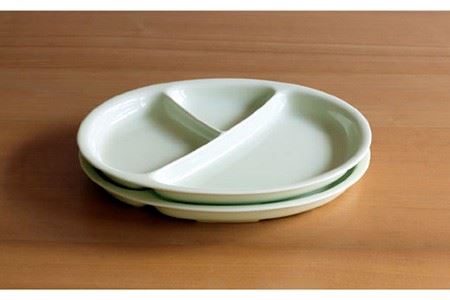 【白山陶器】【仕切り皿】Yトレイ(大) ライム 2枚セット 食器 皿 【波佐見焼】 [TA98] 波佐見焼