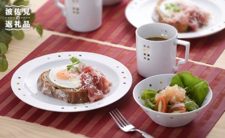 【波佐見焼】水晶カラフルスクエア プレート ボウル マグカップ 含む バリューセット（お二人様用） 食器 皿 【丹心窯】 [AB09] 波佐見焼