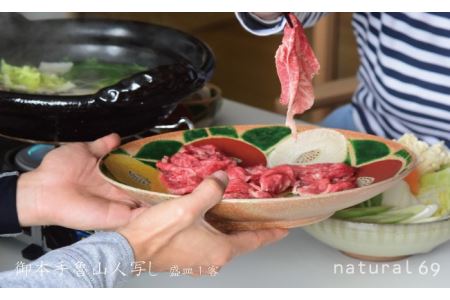 【波佐見焼 利左エ門窯】 御本手魯山人 写し 盛皿 1客 食器 皿 【natural69】 [QA23] 波佐見焼