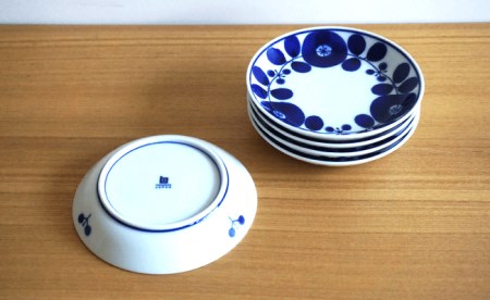 専用　白山陶器　ブルーム（リース）11cm小皿5枚