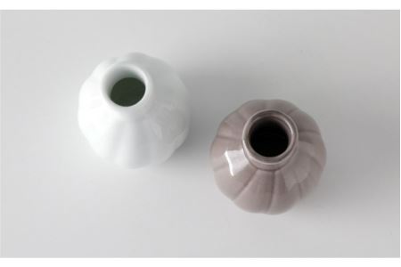 【波佐見焼】RINKA リンカ フラワーベース 花瓶 2点セット 食器 皿 【奥川陶器】 [KB35]  波佐見焼