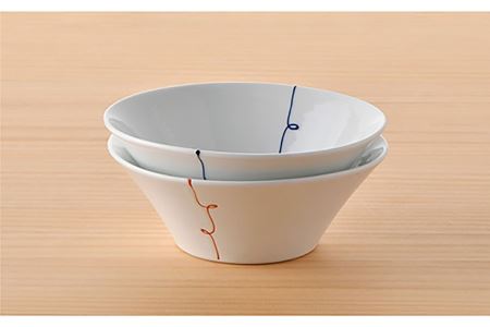 【波佐見焼】糸巻紋 高台 小鉢 ペア 小皿 食器 スープカップ 【舘山堂】 [RC27]  波佐見焼