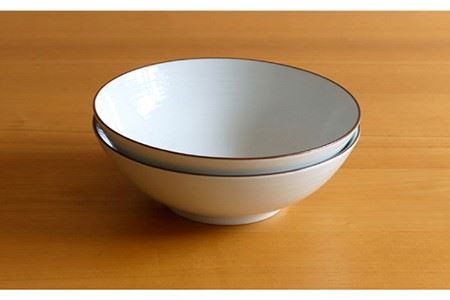 【白山陶器】【定番のシリーズ】白磁千段7寸平鉢 2ピースセット 食器 皿 【波佐見焼】[TA113] 波佐見焼
