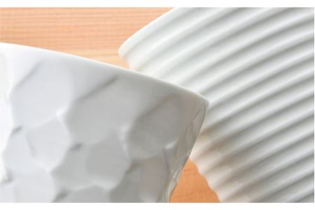 【波佐見焼】白磁手彫 フリーカップ（大）2個セット 食器 皿 【一真窯】 [BB49]  波佐見焼