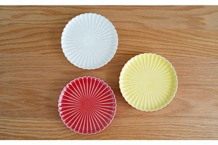 【波佐見焼】花しのぎ 新トリオ 和皿 プレート (白・薄赤・薄黄) 食器 皿 【団陶器】 [PB58] 波佐見焼