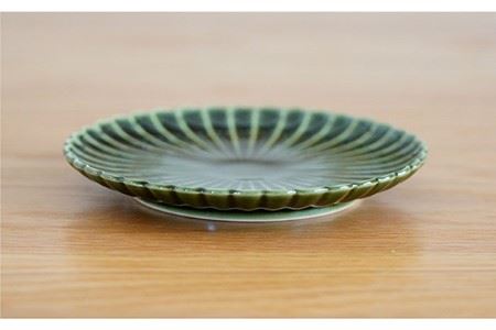 【波佐見焼】花しのぎ トリオ 取皿 プレート (織部・藍・鴬茶) 食器 皿 【団陶器】 [PB77] 波佐見焼