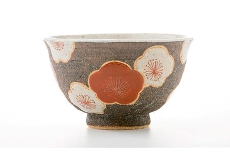 【波佐見焼】梅散らし どんぶり（赤） 食器 皿 【洸彩窯】 [EE25]  波佐見焼