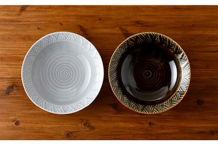 【波佐見焼】WAVE 盛鉢 2色セット 食器 皿 【一真窯】 [BB54]  波佐見焼