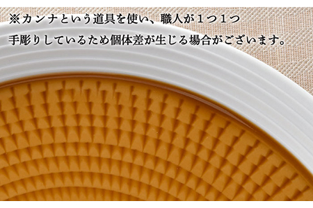 【波佐見焼】キャラメルスプレッド 24cm 丸皿 プレート 2枚セット 食器 皿 【一真窯】 [BB56]  波佐見焼
