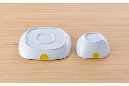 【波佐見焼】ラフランス 正角 プレート ・正角 ボウル（小）セット 食器 皿 【松幸陶芸】 [HB41] 波佐見焼