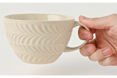 【波佐見焼】ローズマリー スープカップ アイボリー 5個セット 食器 皿 【福田陶器店】 [PA223]  波佐見焼