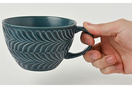 【波佐見焼】ローズマリー スープカップ デニム 5個セット 食器 皿 【福田陶器店】 [PA226]  波佐見焼