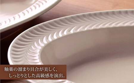 【波佐見焼】ローズマリー (アイボリー) オーバル ボウル 5個セット 食器 皿 【福田陶器店】 [PA227]  波佐見焼