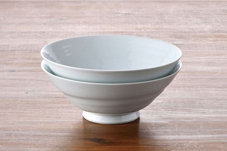 【波佐見焼】白磁 反り丼 どんぶり 2点セット 食器 皿 【陶豊】 [OE12] 波佐見焼