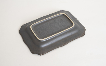 【波佐見焼】RINKA 角 プレート (ブラック)ペアセット(4点) 食器 皿 【藍染窯】 [JC70]  波佐見焼