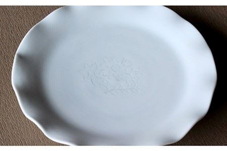 【波佐見焼】フリル ケーキ皿 小皿 4枚セット  食器 皿 【アトリエビスク】 [RD28]  波佐見焼