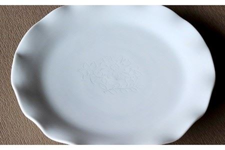 【波佐見焼】フリル ケーキ皿 マグカップ セット  食器 皿 【アトリエビスク】 [RD29]  波佐見焼