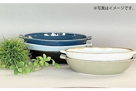 【波佐見焼】グラタン皿 大 ホワイト（藁白） 2枚セット カレー皿 パスタ皿 食器 皿 【和山】 [WB134]  波佐見焼