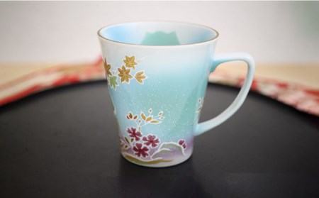 【波佐見焼】赤富士 あけぼのプレミアム マグカップ スカイブルー 食器 皿 【葉山窯】 [KF02]  波佐見焼