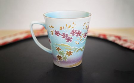 【波佐見焼】赤富士 あけぼのプレミアム マグカップ スカイブルー 食器 皿 【葉山窯】 [KF02]  波佐見焼