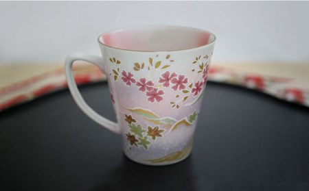 【波佐見焼】赤富士 あけぼのプレミアム マグカップ ピンク 食器 皿 【葉山窯】 [KF04]  波佐見焼