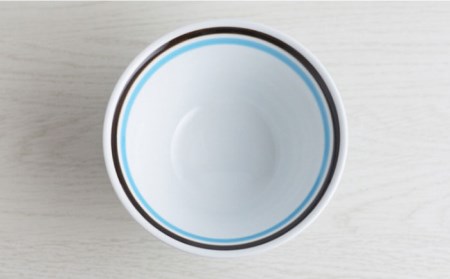 【波佐見焼】カラーボーダー おしゃれDON どんぶり 小皿 2色 ペアセット 食器 皿 【Cheer house】 [AC133] 波佐見焼