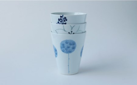 【波佐見焼】フリーカップ 3柄セット ビアカップ タンブラー 食器 皿 【Cheer house】 [AC140] 波佐見焼