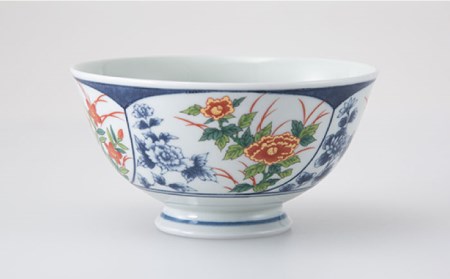 【波佐見焼】染錦文様 飯碗揃 茶碗 5点セット 食器 皿 【西海陶器】 1 20635 [OA247]  波佐見焼