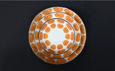 【波佐見焼】Antique Style プレート オレンジ 3枚セット パスタ皿 ケーキ皿 食器 皿 【協立陶器】 [TC80] 波佐見焼