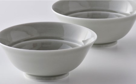 波佐見焼】粋碗 どんぶり 茶碗 グレー ペアセット 食器 皿