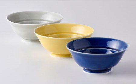 【波佐見焼】粋碗 どんぶり 茶碗 イエロー ペアセット 食器 皿 【光春窯】 [XD67] 波佐見焼