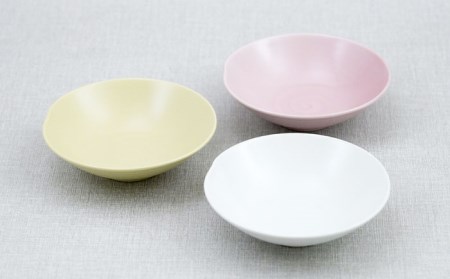 【波佐見焼】アイシー ボウル 小 （ホワイト・イエロー・ピンク） 3点セット 食器 皿 【団陶器】 [PB111] 波佐見焼
