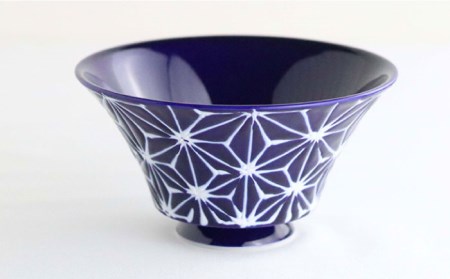 【波佐見焼】ホワイトライン麻 ミニ丼 どんぶり 瑠璃 食器 皿 【翔芳窯】 [FE164]  波佐見焼