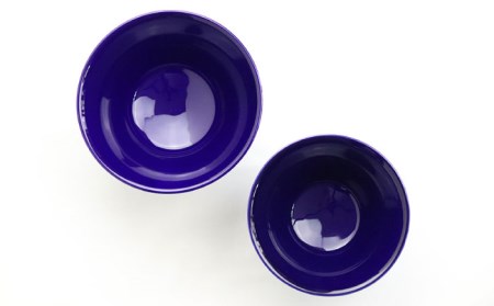 【波佐見焼】ホワイトライン麻 ミニ丼 どんぶり 瑠璃 食器 皿 【翔芳窯】 [FE164]  波佐見焼