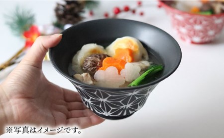 【波佐見焼】ホワイトライン麻 ミニ丼 どんぶり 瑠璃 食器 皿 【翔芳窯】 [FE164]  波佐見焼