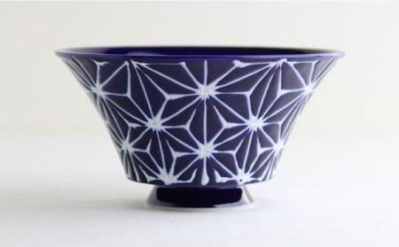 【大感謝祭対象】【波佐見焼】ホワイトライン麻 ミニ丼 どんぶり 瑠璃・グレー ペアセット 食器 皿 【翔芳窯】 [FE166]  波佐見焼