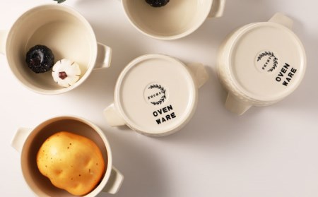 【波佐見焼】ローズマリー （アイボリー） ココット 5個セット 食器 皿 【福田陶器店】 [PA268]  波佐見焼