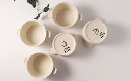【波佐見焼】ローズマリー （アイボリー） ココット 5個セット 食器 皿 【福田陶器店】 [PA268]  波佐見焼