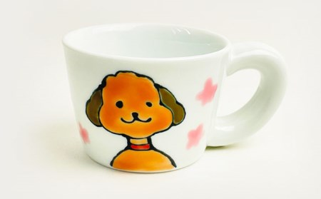 【波佐見焼】プードルちゃん 仕切り プレート ミニ マグカップ ミニ 茶わん 3点セット 仕切り皿 子ども食器 食器 皿 【大新窯】 [DC120]  波佐見焼