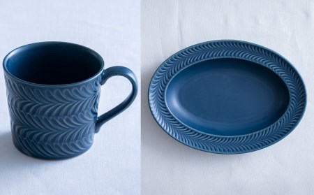 【波佐見焼】【大人気】ローズマリー デニム・マットブラック プレート ボウル マグカップ 含む 10点セット 食器 皿 【翔芳窯】 [FE187]  波佐見焼