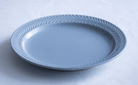 【波佐見焼】ローズマリー リム プレートL グレー 食器 皿 【翔芳窯】 [FE216]  波佐見焼
