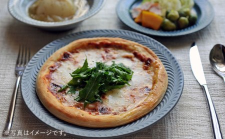 【波佐見焼】ローズマリー リム プレートL グレー 食器 皿 【翔芳窯】 [FE216]  波佐見焼