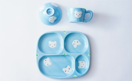【波佐見焼】新くま お子様 プレート セット 食器 皿 【陶もと】 [PE03] 波佐見焼